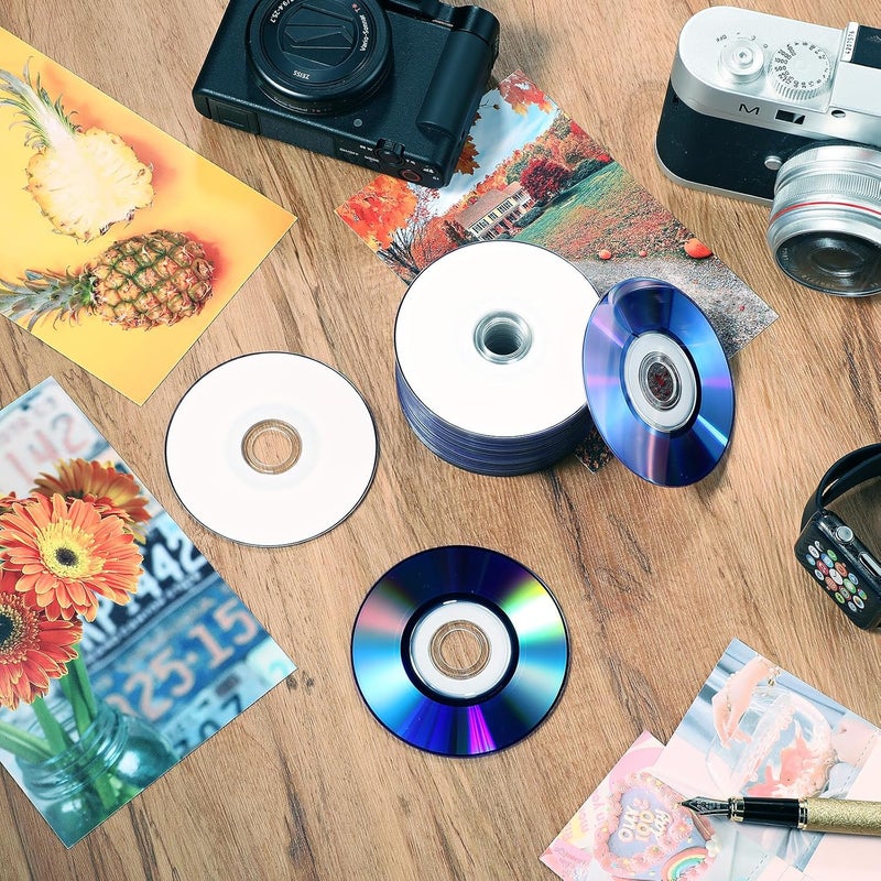 Copkim 50 Pieces 3 Inch Mini DVD-R Blank Discs 1.4 GB 1-4 X Recordable Media Disc Printable Mini DVD-R Blank Discs Media Disk for VCR Video Camera - Image 5